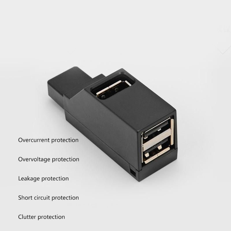 Portable USB Adapter Extender 1 To 3 Ports USB3.0 Splitter Connect Multiple Devices To PC or Laptop Phone