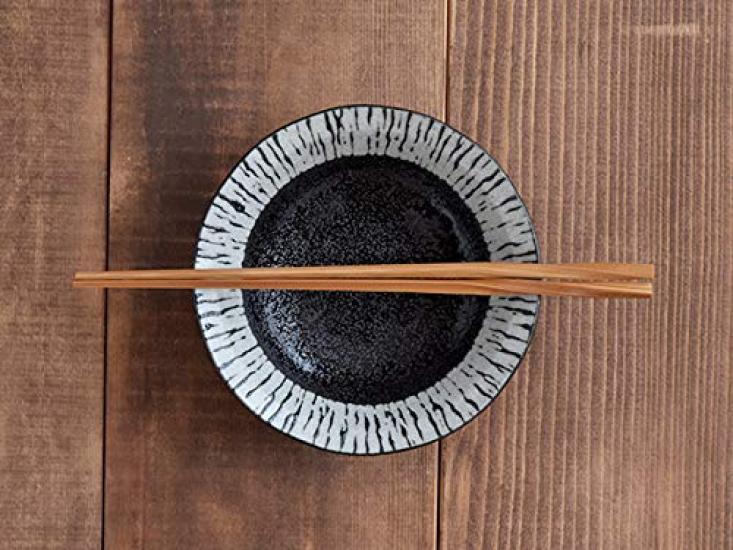 EAST bord Fruktskål 14cm Oljedroppe Svart kt-014 Tillverkad i Japan Liten skål Japansk bordservis Tål diskmaskin Tål mikrovågsugn