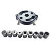 Heavy Duty Hole Positioning Tool Woodworking Doweling Jig Set 9 Bushings 2Mm-10Mm Precise Drill Guide Aluminum Alloy Adjustable Feet