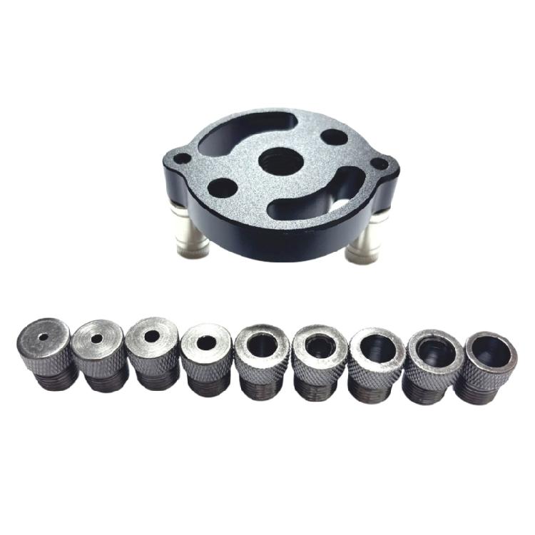 Heavy Duty Hole Positioning Tool Woodworking Doweling Jig Set 9 Bushings 2Mm-10Mm Precise Drill Guide Aluminum Alloy Adjustable Feet