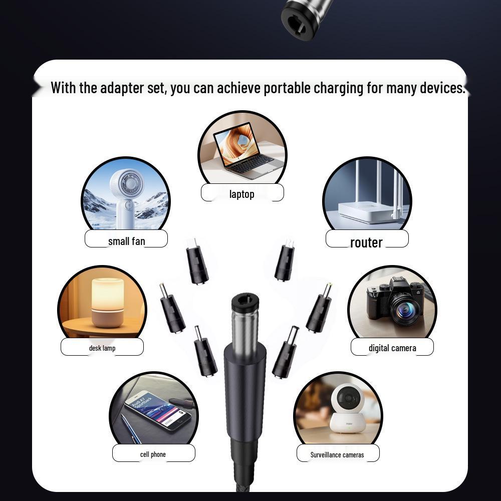 Adjustable Voltage Type-C To DC Charging Cable, 5V-28V, 140W PD Fast Charge with Round Hole DC 5.5