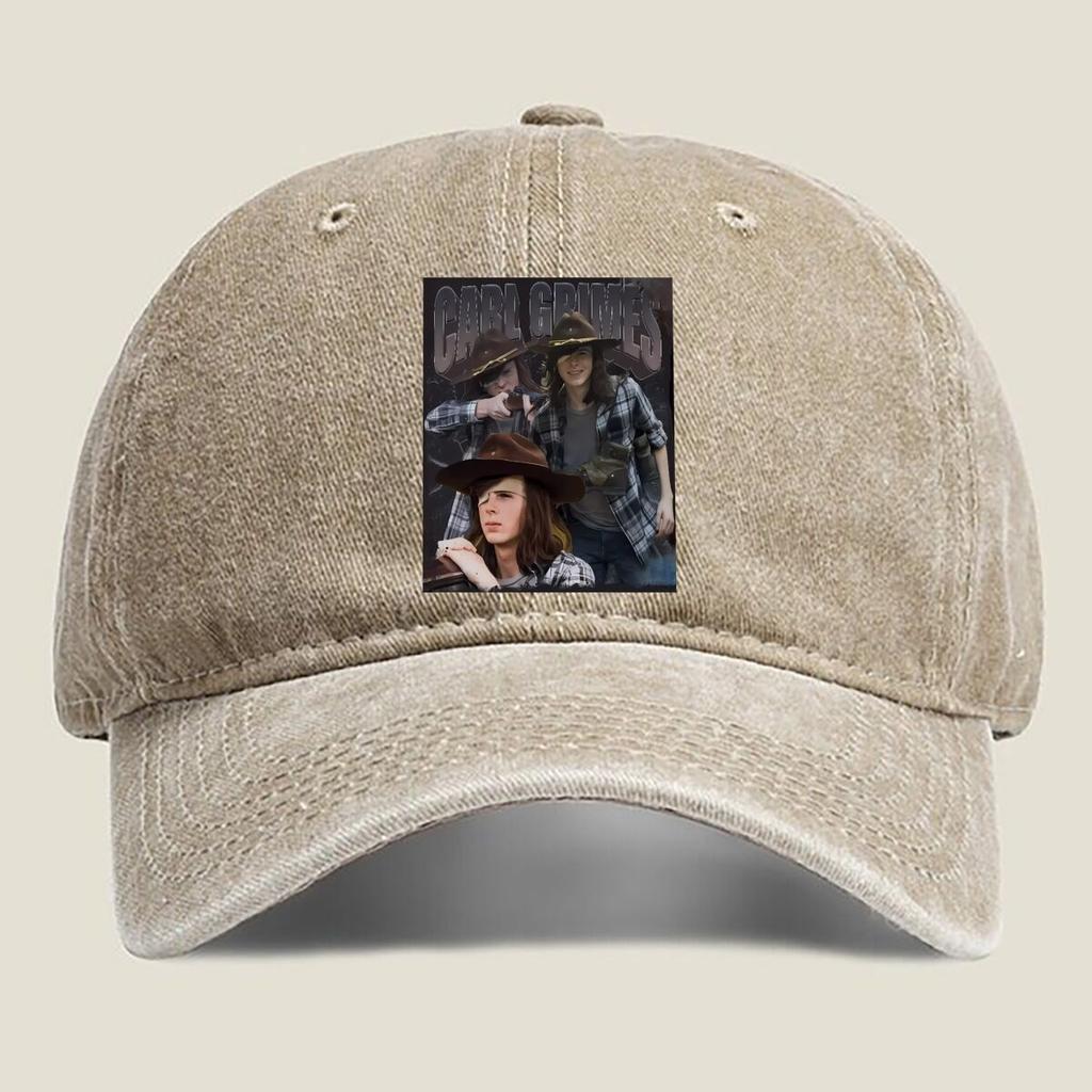 Carl Grimes Gang Poster Fashion Washed Baseball Cap Outdoor For Womens Unisex Female Beach Dad Hat Hip Hop