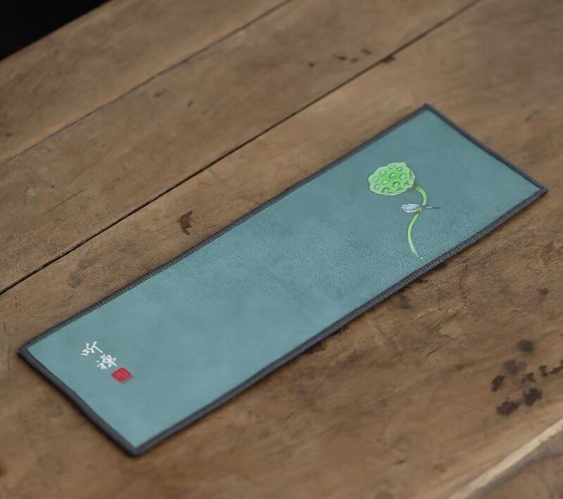 Double-sided tea towel, thickened tea cloth, absorbent towel, tea set, coffee table, tea tray, tea tablecloth, matcha table tea