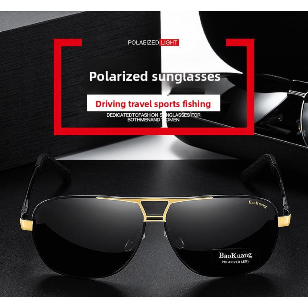Dag- och nattfärgskiftande solglasögon, polariserade solglasögon, herrars anti-helljusfiske, högupplöst bilkörning