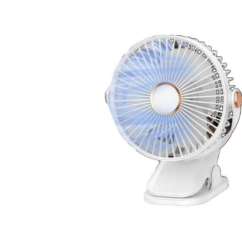 Five-Speed USB Rechargeable Silent Clip Fan for Bedroom, Desk, or Dorm