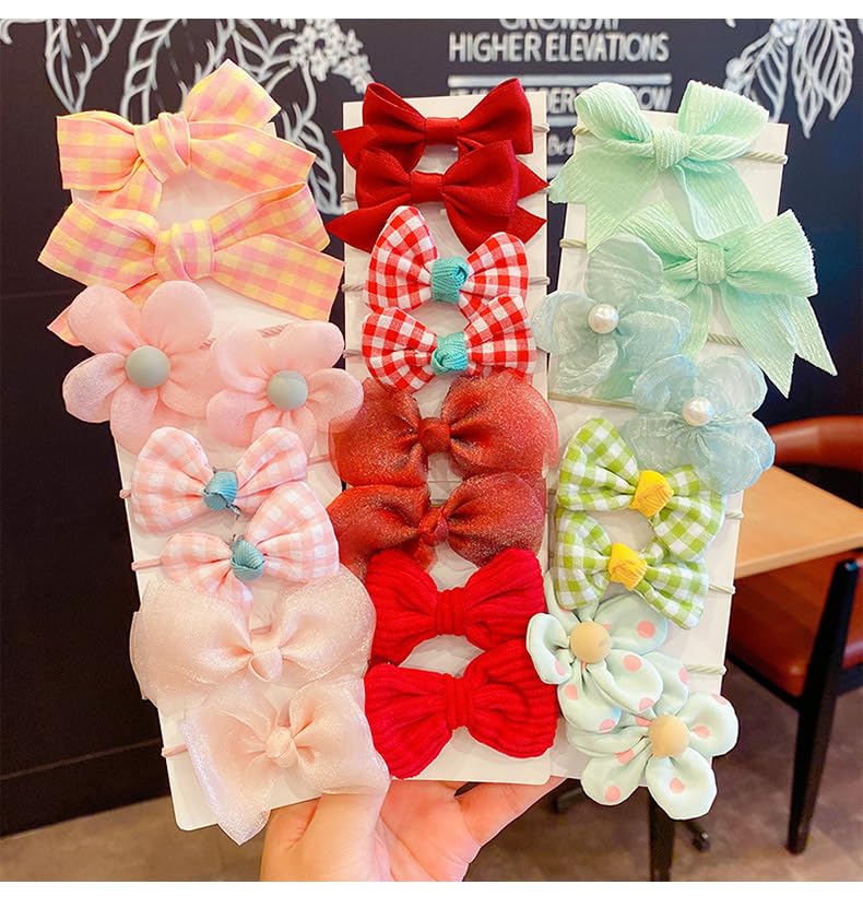 VOKLLIYU Kids Hair Set of Stylish and Colorful Flower Ribbon Hair Ties for Toddlers and Hair Hair Hair Suitable for Kindergarten and Cute and Birthday