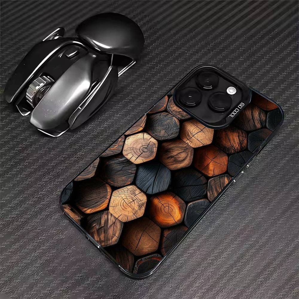 Natural Wood   Phone Case For iPhone 17 16 15 14 13 12 11 Pro Max XS Max 7 8 Plus Shockproof Silicone Matte Cover