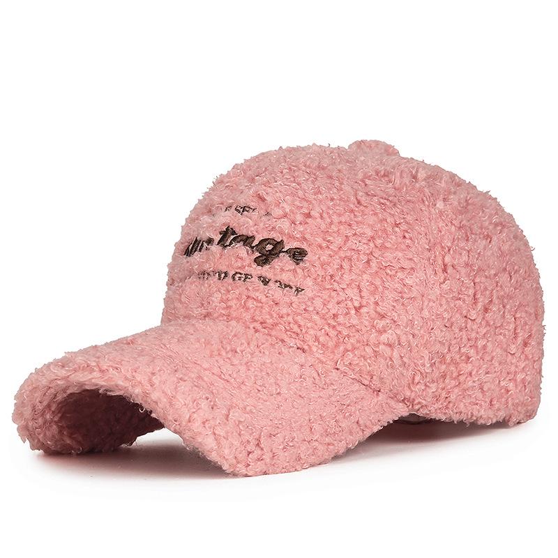 

Бейсболка из овечьей шерсти в корейском стиле с вышивкой - Женская зимняя мода Adjustable