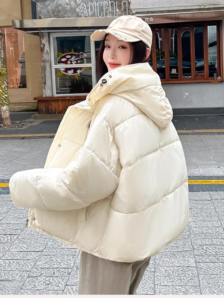 Dámská krátká zimní bunda s kapucí, větruodolná, zesílená, teplá, s raglánovými rukávy, 5 barev