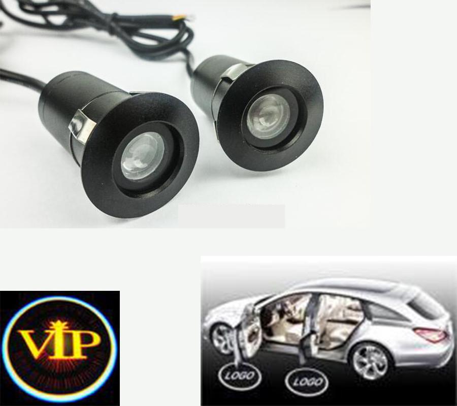12V LED Car Welcome Light - Universal Aluminum (1 Pair)