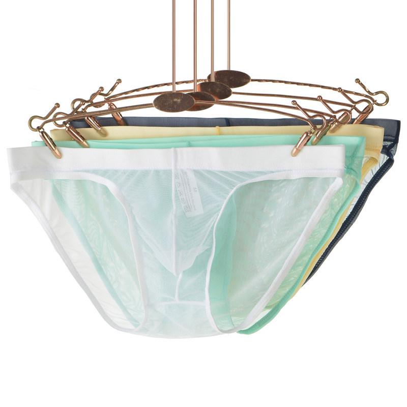 Youye Men's Transparent Mesh Triangle Briefs - Sexy, Breathable, Close-Fitting Underwear for Young Men
