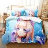 Genshin Impact Sangonomiya Kokomi Bedding Set Printed With Pillowcase Bed Duvet Cover Soft Queen King Size Bedclothes Home