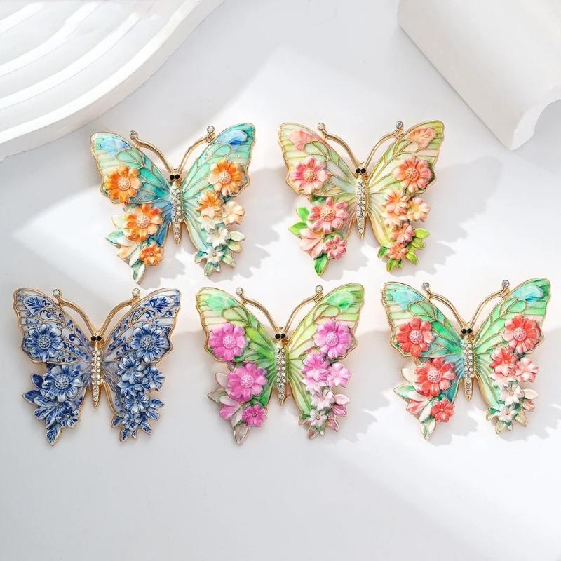 Luxury Beautiful Colorful Butterfly Insect Design Brooch For Men And Women, Jewelry Accessories, Weddingholidaypartygift