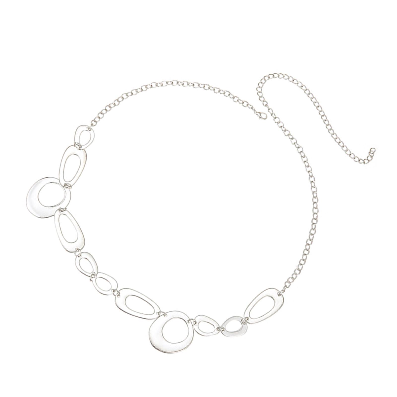 

Регулируемая цепочка для ремня из сплава, элегантная металлическая цепочка для ремня с кругом, аксессуар для талии, добавляющий изюминку любому ансамблю