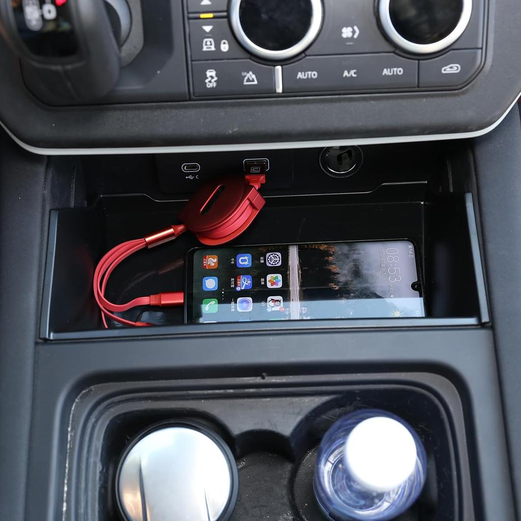 DIYUCAR Car Storage Center Console Tray for Land Rover Defender Console Storage Small Item Custom Car Accessories Tray Style Box, 90/110 (2020-2023),