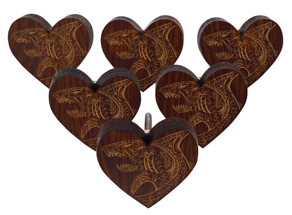 IBA Indianbeautifulart Braun Gravierte Knöpfe Holz Kleiderschrank Knöpfe Schrank Schubladengriff 10