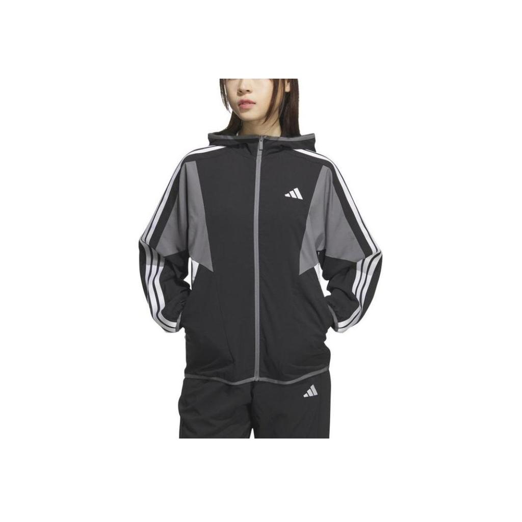 Adidas Team Aero Ready Casual Comfortable Simple Slim Fit Long Sleeve Jacket Women Jacket Black JN9998