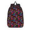 Peace Foral Love Pattern Teenage Backpack Durable Student Hiking Travel  Daypack for Men Women Laptop Shoulder Bag