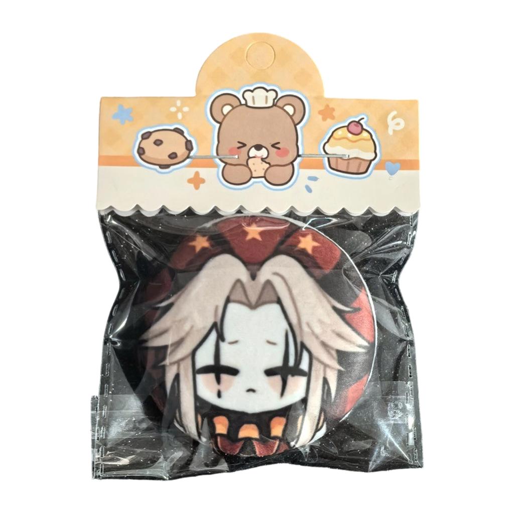 Plush Jester Character Badge Soft Stuffed Harlequin Pin Accessory for Collectors and Display Suitable for Various Uses