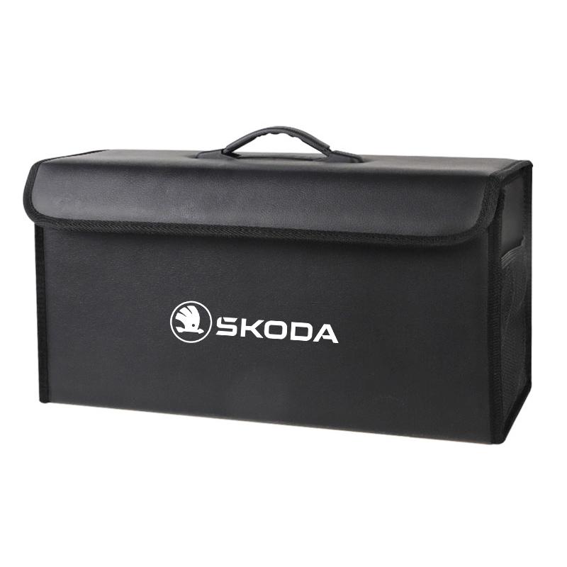 HFB4 Foldable Car Trunk Organizer Box Storage Tidying Bag For Skoda Yeti Kamiq Kodiaq Karoq Octavia Fabia Rapid Vrs Mk3 Superb A5 A6