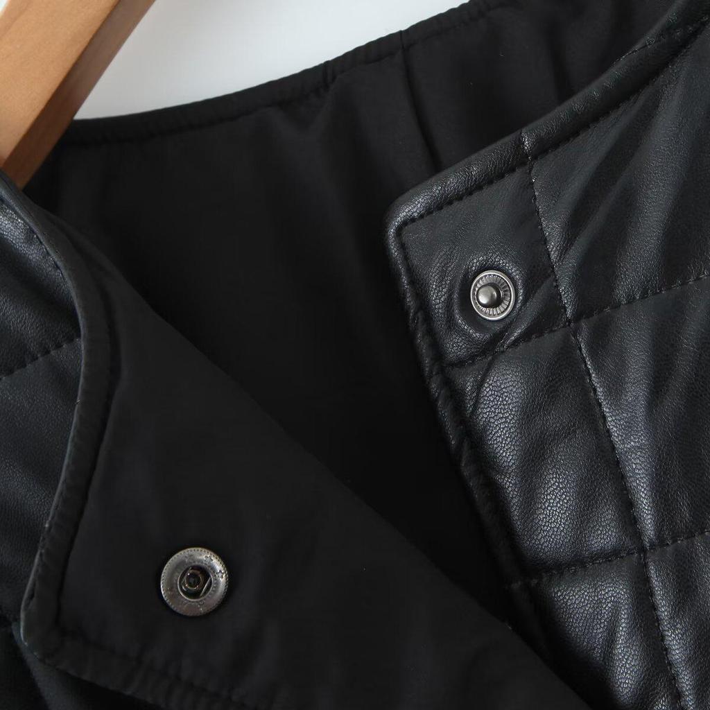 Women's Autumn/Winter Loose Warm PU Leather Jacket - European & American Street Style