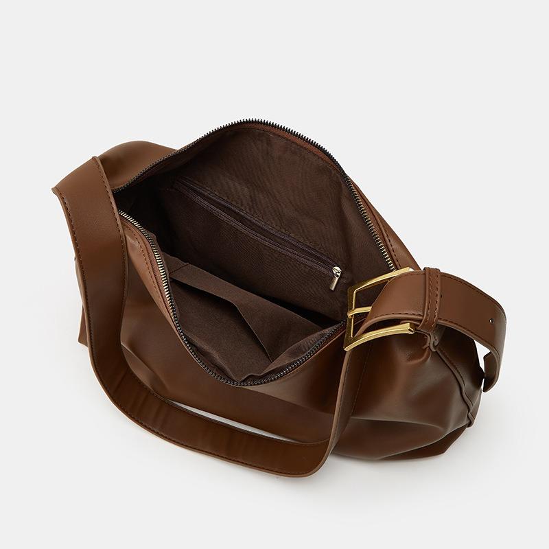 New large-capacity bag women's high-end sense simple and versatile shoulder messenger bag underarm bag soft collapse minimalist