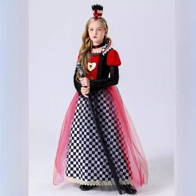 Halloween Neue Horrornacht im Wunderland Herzkönigin Momentum Mädchen Partykostüm Hofkleid