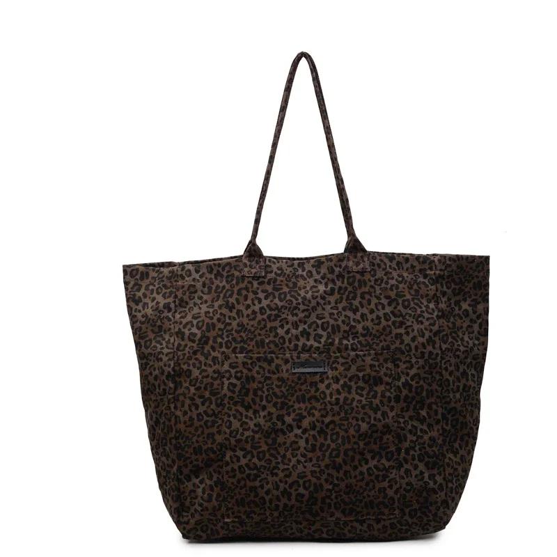 LEINWAND Hakenleiste Leopard Schultertaschen Neue Mode Große Kapazität Damen Handtaschen Verkauf 2026 Retro Design Pendler Damen Handtaschen