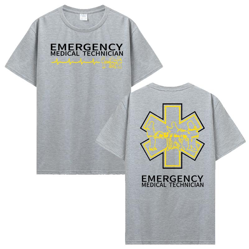 Letní móda bavlněné tričko pánské oblečení ležérní tričko hrdý záchranář EMT pohotovostní technik zdravotník záchrana tričko