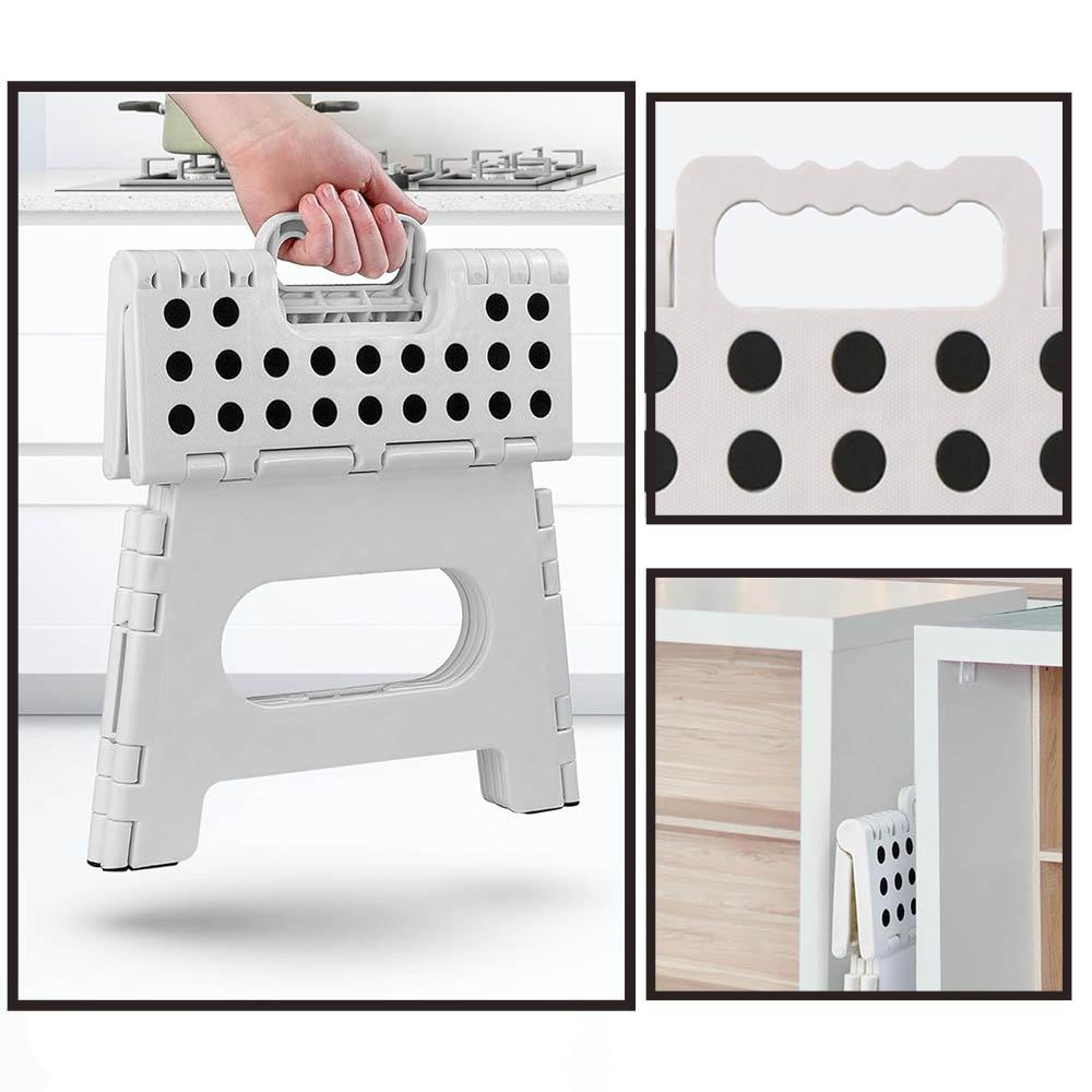 Folding Plastic Stool Portable Camping Folding Stool Travel Hiking Folding Chair Kitchen Bathroom Living Room Bedroom Furniture