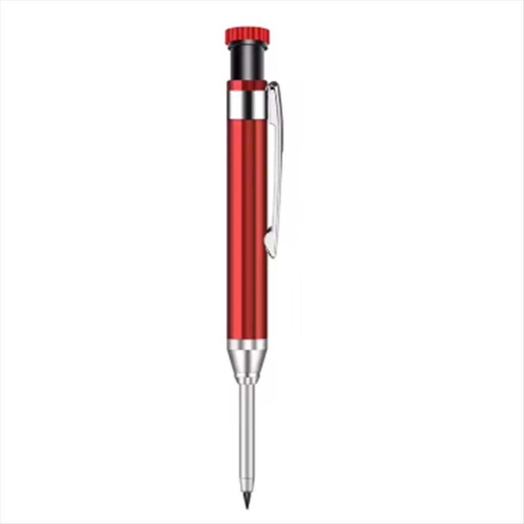 BHBL 2pcs 2.8mm Metal Solid Carpenter Mechanical Pencil with Holder Deep Hole Mechanical Marker Stand Pocket Clip Pencil Tool