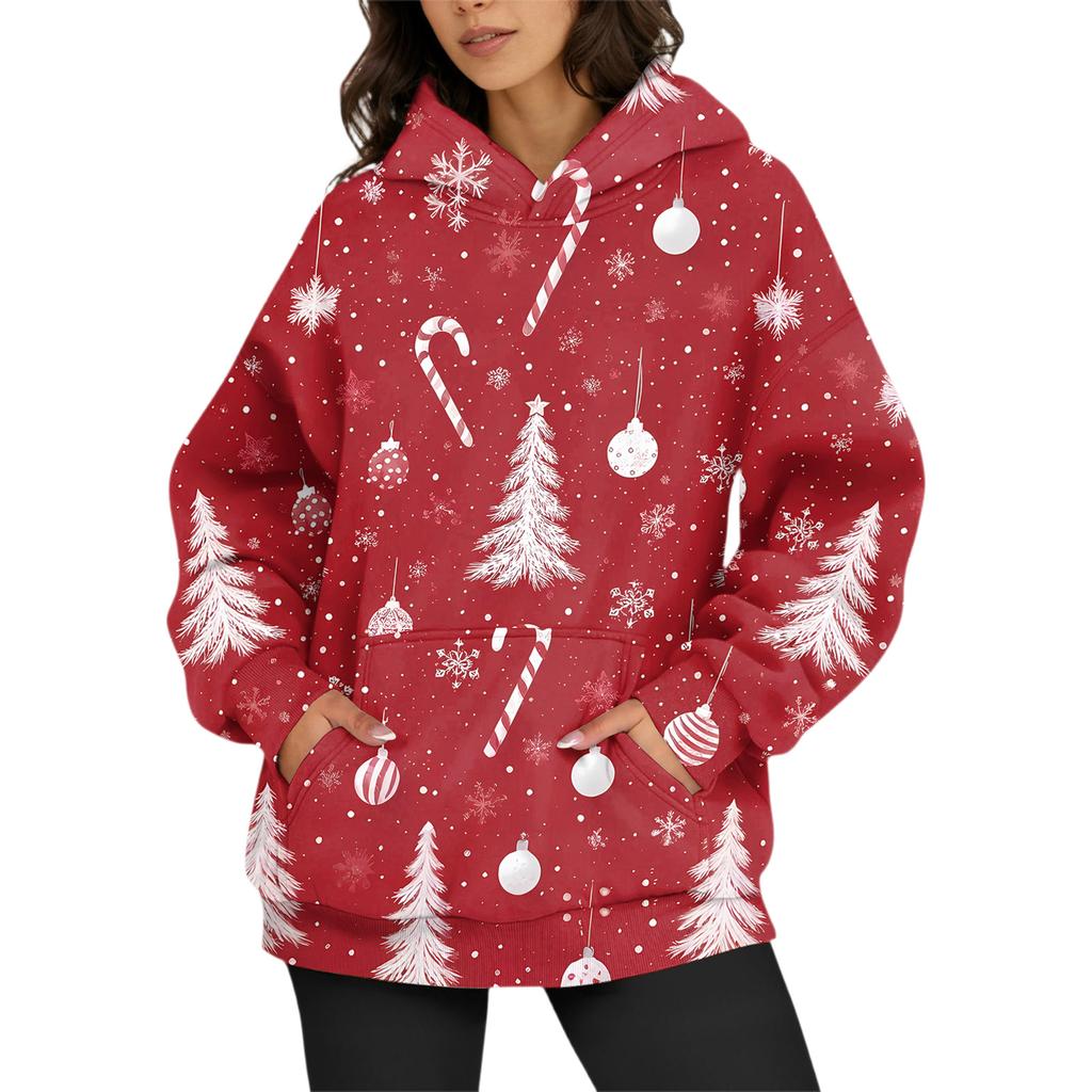 Women's Fashion Daily Versatile Casual Crewneck Sweatshirts Long Sleeve Printed Top Sweatshirts