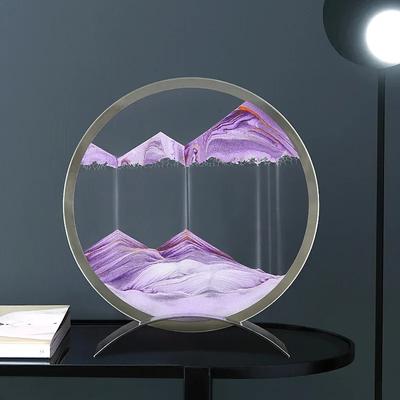 Metal Base Sandscape Moving Sand Art Picture Kinetic Quicksand Dynamic Liquid Hourglass Flowing Sand Painting Home Decor Gifts