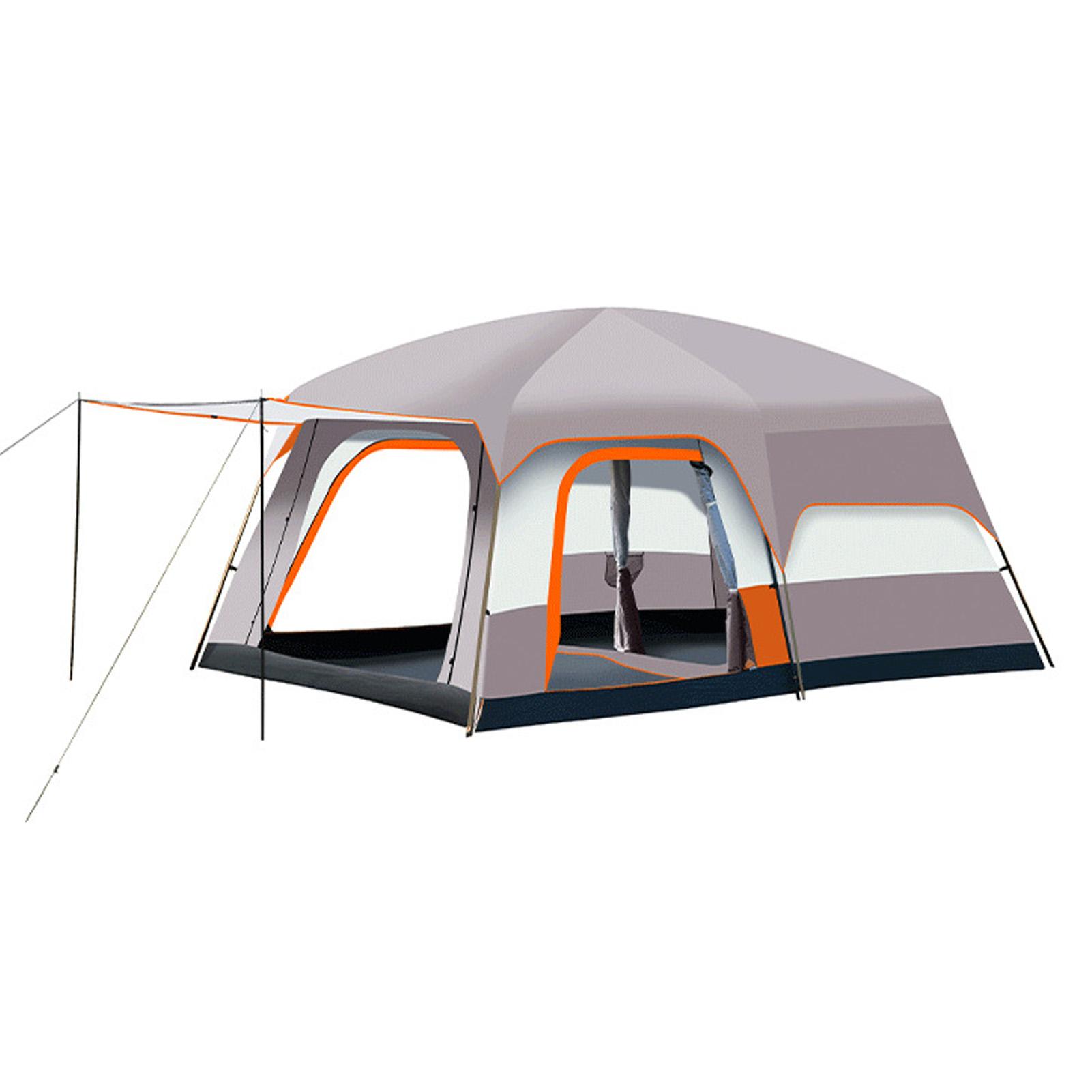 Camping Tent Family Tent with Rainproof Double Layer 2 Room 1 Living Room for 4 6 People Quick Setup Ventilation