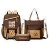 Capybara School Backpack Children School Bags Set Casual 3pcs Daypack Teens Girls Shoulder Bag Book Bag Schoolbag Kids Backpack