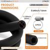 2 Pcs 11/32 Inch x 36 Inch (85 PSI) Vacuum Hose with 4 Pcs Clamps, Brake Booster