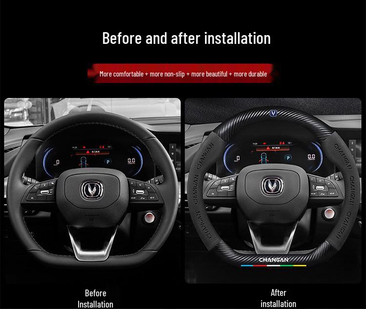Changan Steering Wheel Cover for CS15, Yidong, CS35, CS75 Plus, Unit, Chengrui CC, and Yuexiang