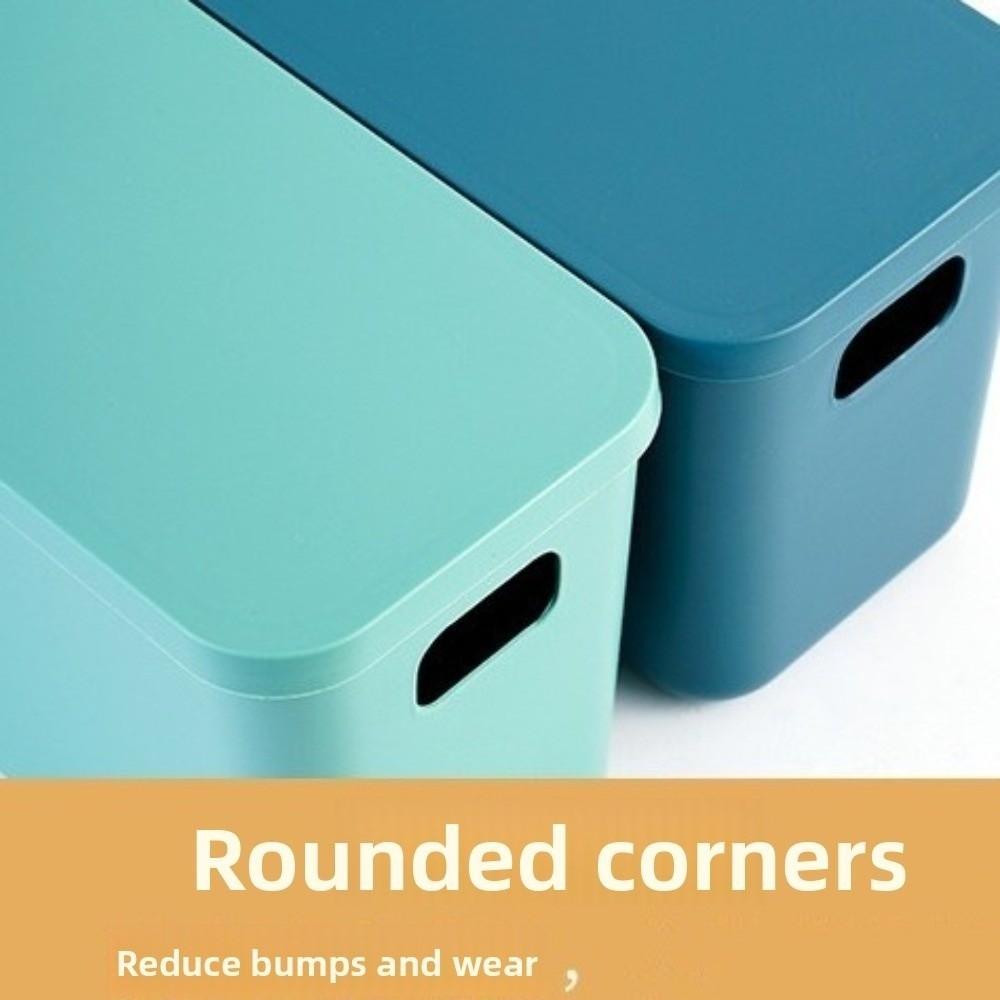 With Lid Storage Basket Plastic Material Narrow Long Storage Box Underwear Storage Sandwich Storage Desktop Box Dormitory Use