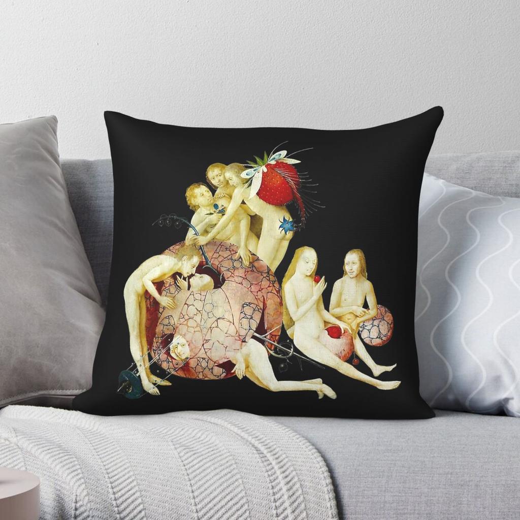 Hieronymus Bosch Dancing Owl Square Pillowcase Polyester Linen Velvet Creative Zip Decor Pillow Case Car Cushion Cover x