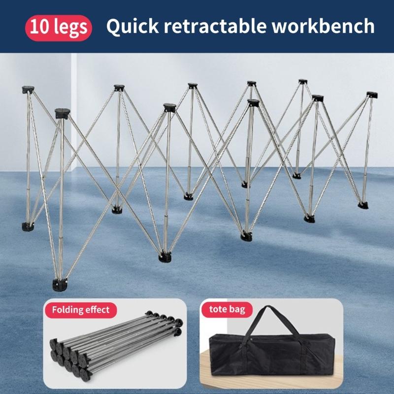 Portable Sawhorse Spiders Leg Workbench Foldable Work Tables Support Work Quick Telescopic Bracket with Carry Bag