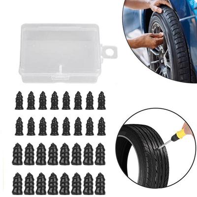 32PCS Tire Repair Kit Rubber Screw Nails For Car Motorcycle Truck Bike Tubeless Puncture Fix With Storage Box