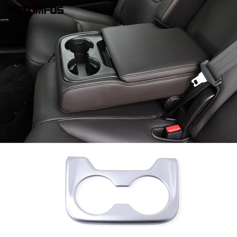 For Mazda CX-8 CX8 2017- 2024 Carbon Fiber Front Rear Water Cup Holder Panel Cover Trim Interior Accessories Car Styling
