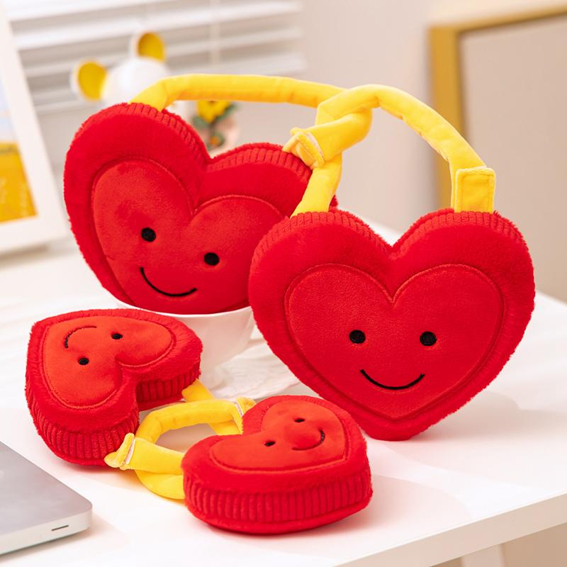 Cute Love Lock Heart Stuffed Plush Toys Valentine's Day Romantic Gifts For Girlfriend Heart Plushies Doll
