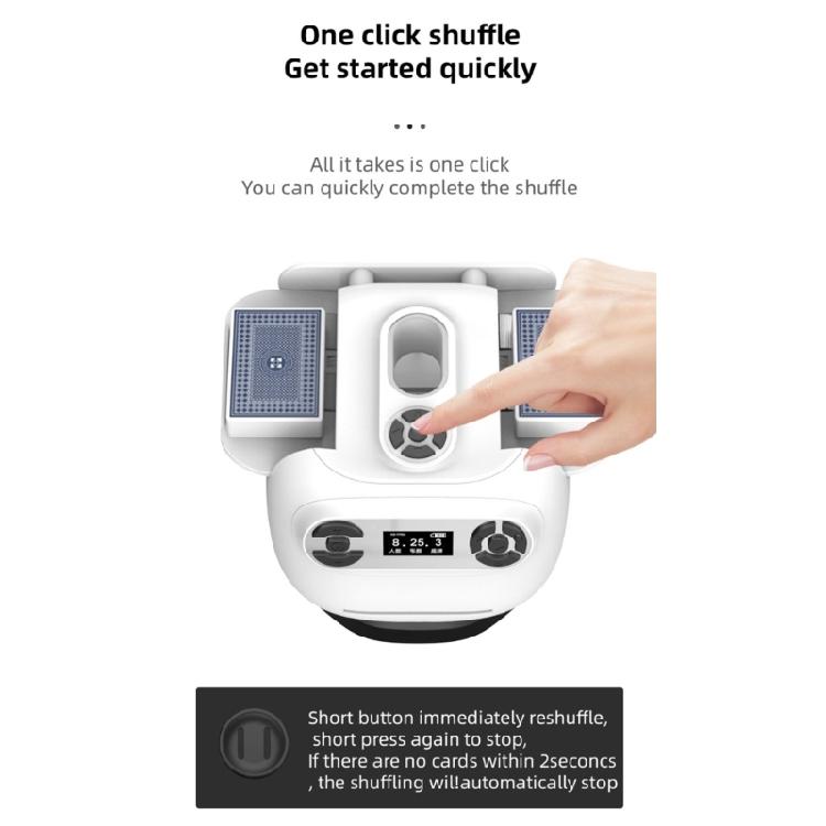 Rechargable Automatic Card Shuffling Machine Dealing Tool for 1-2 Decks Playing Cards Poker Playing Device Easy to Use