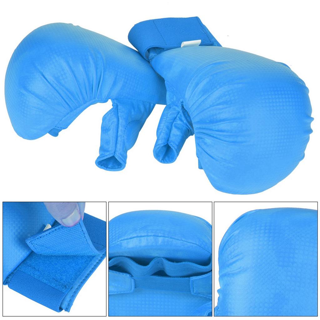 A Pair of Boxing Gloves Karate Hand Protector with Thumb Protector for Martial Arts Sports Game Training Martial Arts Gloves