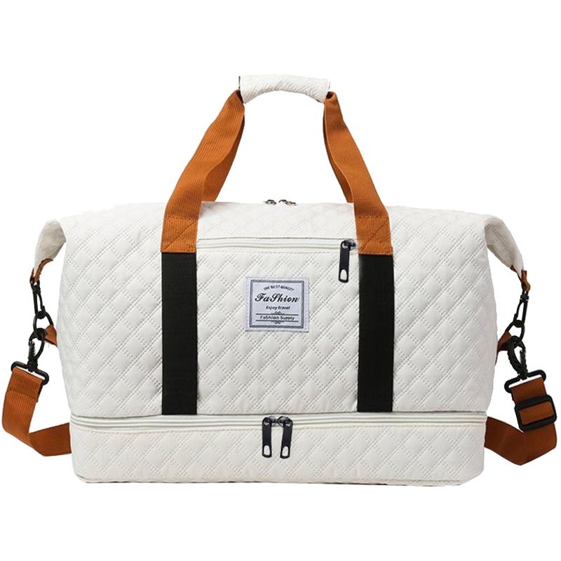 Quilted Travel Duffle Bag Multi-Color Casual Single Shoulder Bag for Vacati Trip Gym Daily Luggage Festival Gifts