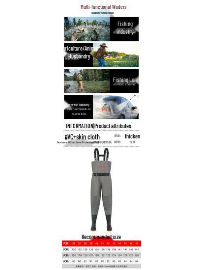 2025 Durable Non-slip Waterproof Fishing Waders - Thickened Full Body Rain Bib Pants for Men & Women.