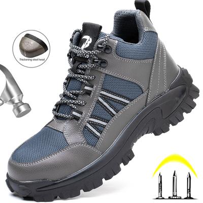 Work Shoes Men Women Work Sneakers Breathable Steel Toe Boots Light Men Safety Shoes Boots Anti-Puncture Indestructible Shoes