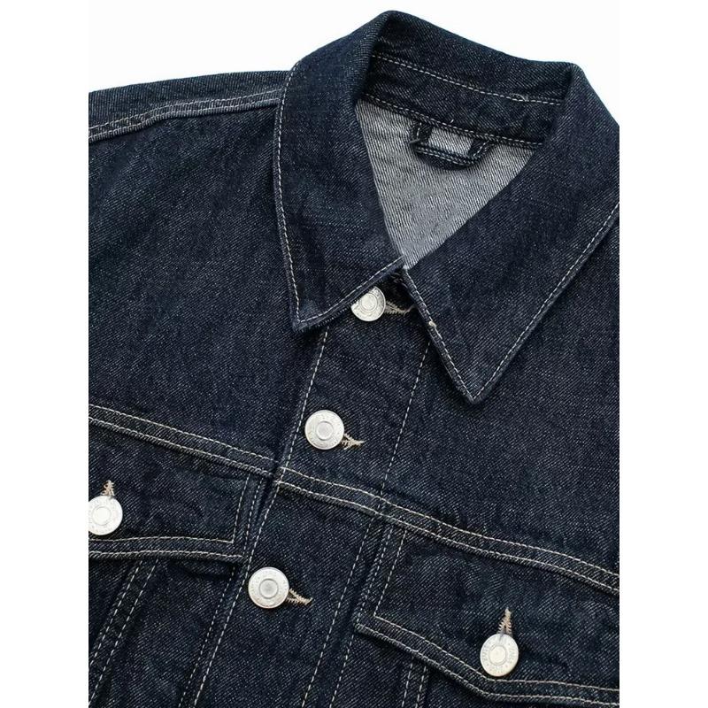 Spring Autumn Women Pockets Denim Blue Single Breasted Jackets Vintage Lapel Neck Long Sleeves Female Chic Lady Jacket
