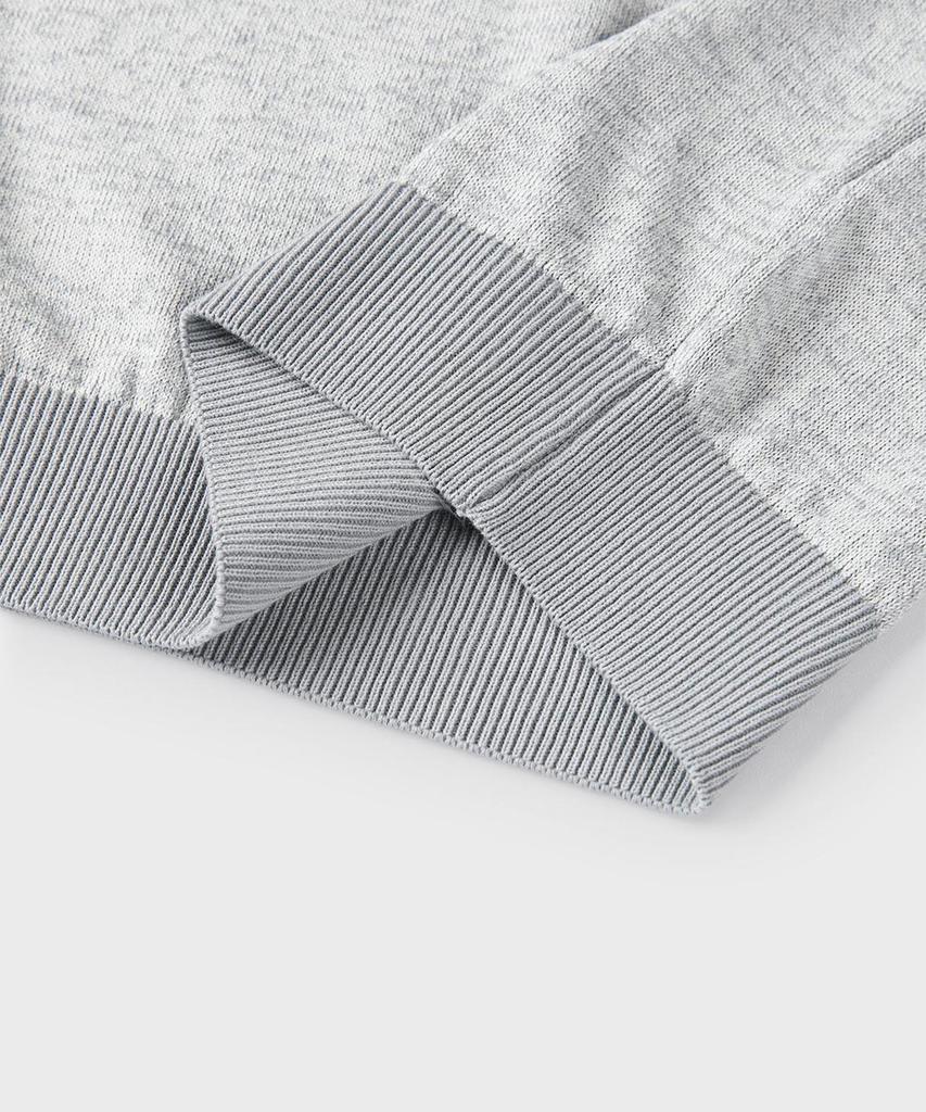 PANICALE Linen Cotton Blend Polo Shirt [Grey]